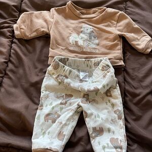 Le Top Tan and Cream Bear Outfit